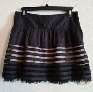 FREE PEOPLE Women's Sz 12 Black Skirt w/ Side Zip